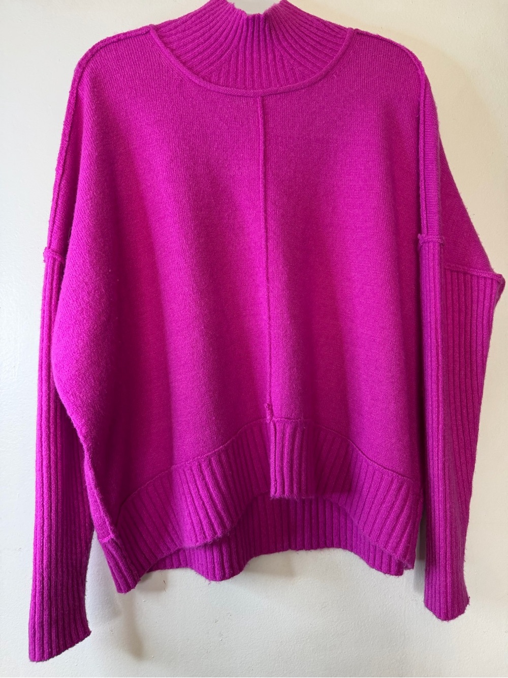 Maeve Anthropologie Fuchsia Wool Blend Sweater Size S - Picture 2 of 10